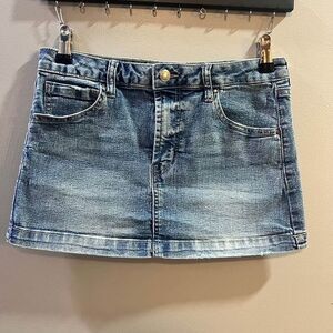 Indigo Rising Denim Jean Mini Skirt Junior Size 3